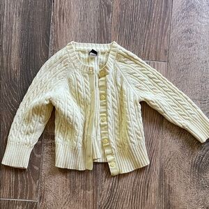 Baby gap yellow cable knit cardigan 18-24 months